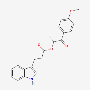 1-(4-methoxyphenyl)-1-oxopropan-2-yl 3-(1H-indol-3-yl)propanoate