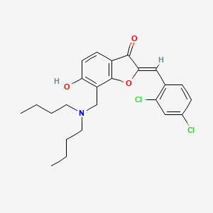 (2Z)-7-[(dibutylamino)methyl]-2-(2,4-dichlorobenzylidene)-6-hydroxy-1-benzofuran-3(2H)-one