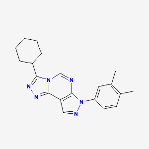 3-cyclohexyl-7-(3,4-dimethylphenyl)-7H-pyrazolo[4,3-e][1,2,4]triazolo[4,3-c]pyrimidine