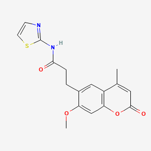 3-(7-methoxy-4-methyl-2-oxo-2H-chromen-6-yl)-N-(1,3-thiazol-2-yl)propanamide