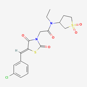 2-[(5Z)-5-(3-chlorobenzylidene)-2,4-dioxo-1,3-thiazolidin-3-yl]-N-(1,1-dioxidotetrahydrothiophen-3-yl)-N-ethylacetamide