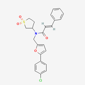 (2E)-N-{[5-(4-chlorophenyl)furan-2-yl]methyl}-N-(1,1-dioxidotetrahydrothiophen-3-yl)-3-phenylprop-2-enamide