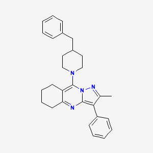 9-(4-Benzylpiperidin-1-yl)-2-methyl-3-phenyl-5,6,7,8-tetrahydropyrazolo[5,1-b]quinazoline