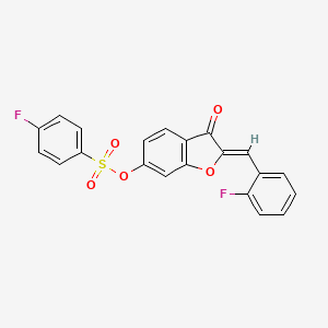 (2Z)-2-(2-fluorobenzylidene)-3-oxo-2,3-dihydro-1-benzofuran-6-yl 4-fluorobenzenesulfonate