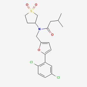 N-{[5-(2,5-dichlorophenyl)furan-2-yl]methyl}-N-(1,1-dioxidotetrahydrothiophen-3-yl)-3-methylbutanamide