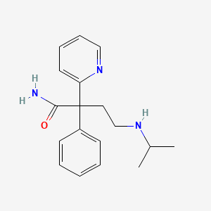 molecular formula C18H23N3O B1220755 4-(异丙基氨基)-2-(2-吡啶基)-2-苯基丁酰胺 CAS No. 38236-46-3