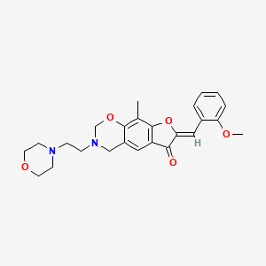 (7Z)-7-(2-methoxybenzylidene)-9-methyl-3-[2-(morpholin-4-yl)ethyl]-3,4-dihydro-2H-furo[3,2-g][1,3]benzoxazin-6(7H)-one