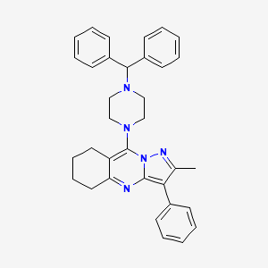 9-[4-(Diphenylmethyl)piperazin-1-yl]-2-methyl-3-phenyl-5,6,7,8-tetrahydropyrazolo[5,1-b]quinazoline