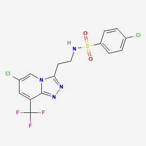 4-chloro-N-{2-[6-chloro-8-(trifluoromethyl)[1,2,4]triazolo[4,3-a]pyridin-3-yl]ethyl}benzenesulfonamide