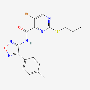 5-bromo-N-[4-(4-methylphenyl)-1,2,5-oxadiazol-3-yl]-2-(propylsulfanyl)pyrimidine-4-carboxamide