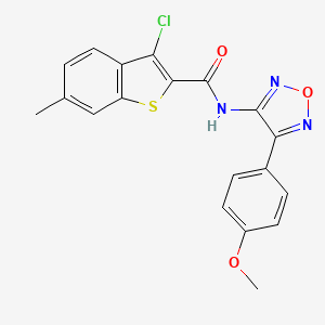 3-chloro-N-[4-(4-methoxyphenyl)-1,2,5-oxadiazol-3-yl]-6-methyl-1-benzothiophene-2-carboxamide