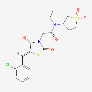 2-[(5Z)-5-(2-chlorobenzylidene)-2,4-dioxo-1,3-thiazolidin-3-yl]-N-(1,1-dioxidotetrahydrothiophen-3-yl)-N-ethylacetamide