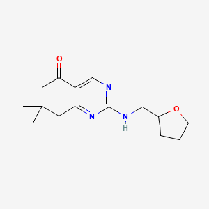 7,7-Dimethyl-2-(oxolan-2-ylmethylamino)-6,8-dihydroquinazolin-5-one