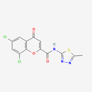 6,8-dichloro-N-(5-methyl-1,3,4-thiadiazol-2-yl)-4-oxo-4H-chromene-2-carboxamide