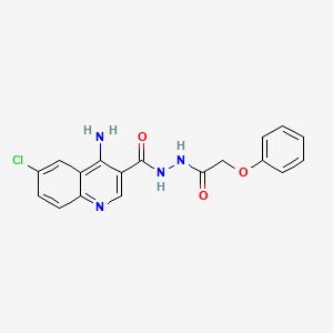 4-amino-6-chloro-N'-(phenoxyacetyl)quinoline-3-carbohydrazide