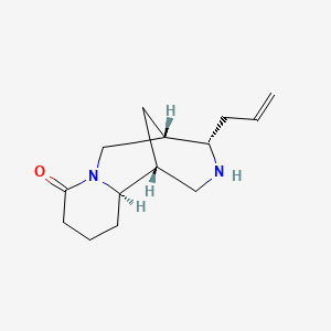 molecular formula C14H22N2O B1220770 4-(Prop-2-en-1-yl)decahydro-8H-1,5-methanopyrido[1,2-a][1,5]diazocin-8-one 