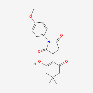 3-(2-Hydroxy-4,4-dimethyl-6-oxocyclohex-1-en-1-yl)-1-(4-methoxyphenyl)pyrrolidine-2,5-dione