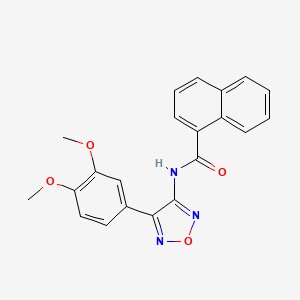 N-[4-(3,4-dimethoxyphenyl)-1,2,5-oxadiazol-3-yl]naphthalene-1-carboxamide