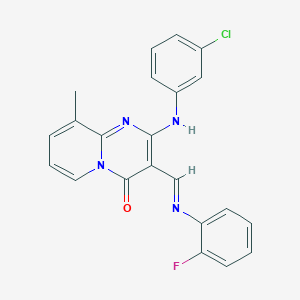 2-[(3-chlorophenyl)amino]-3-{[(2-fluorophenyl)imino]methyl}-9-methyl-4H-pyrido[1,2-a]pyrimidin-4-one