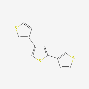 molecular formula C12H8S3 B1220779 3,2':4',3''-Terthiophene CAS No. 105124-97-8