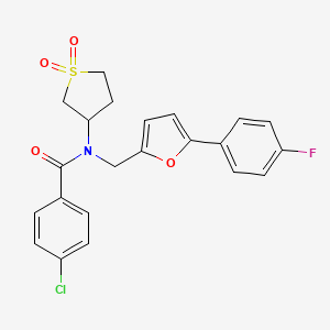 4-chloro-N-(1,1-dioxidotetrahydrothiophen-3-yl)-N-{[5-(4-fluorophenyl)furan-2-yl]methyl}benzamide