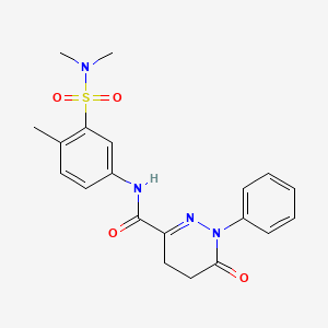 N-[3-(dimethylsulfamoyl)-4-methylphenyl]-6-oxo-1-phenyl-1,4,5,6-tetrahydropyridazine-3-carboxamide