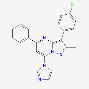 3-(4-chlorophenyl)-7-(1H-imidazol-1-yl)-2-methyl-5-phenylpyrazolo[1,5-a]pyrimidine