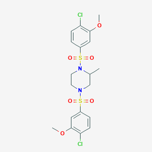 1,4-Bis(4-chloro-3-methoxybenzenesulfonyl)-2-methylpiperazine