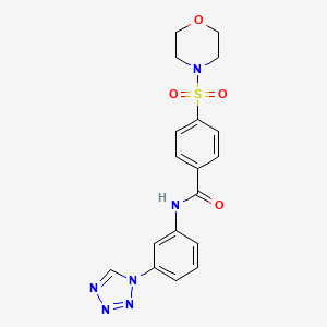 4-(morpholin-4-ylsulfonyl)-N-[3-(1H-tetrazol-1-yl)phenyl]benzamide