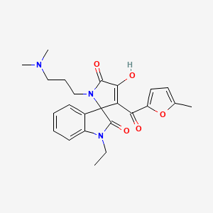 1'-[3-(dimethylamino)propyl]-1-ethyl-4'-hydroxy-3'-[(5-methylfuran-2-yl)carbonyl]spiro[indole-3,2'-pyrrole]-2,5'(1H,1'H)-dione