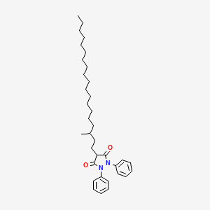 molecular formula C35H52N2O2 B1220796 3,5-Pyrazolidinedione, 4-(3-methylnonadecyl)-1,2-diphenyl- CAS No. 56866-34-3