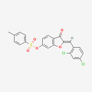 (2Z)-2-(2,4-dichlorobenzylidene)-3-oxo-2,3-dihydro-1-benzofuran-6-yl 4-methylbenzenesulfonate