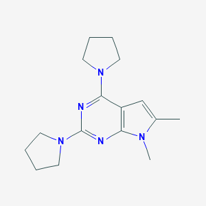 B122080 6,7-Dimethyl-2,4-di-1-pyrrolidinyl-7H-pyrrolo(2,3-d)pyrimidine CAS No. 157013-32-6