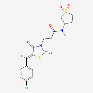 3-[(5Z)-5-(4-chlorobenzylidene)-2,4-dioxo-1,3-thiazolidin-3-yl]-N-(1,1-dioxidotetrahydrothiophen-3-yl)-N-methylpropanamide