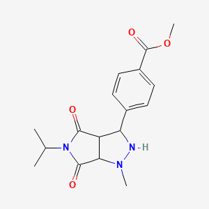 Methyl 4-[1-methyl-4,6-dioxo-5-(propan-2-yl)octahydropyrrolo[3,4-c]pyrazol-3-yl]benzoate