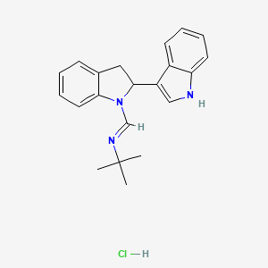 B1220804 1-((tert-Butylimino)methyl)-2-(3-indolyl)indoline CAS No. 36815-43-7