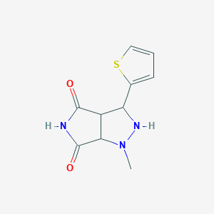 1-methyl-3-(thiophen-2-yl)tetrahydropyrrolo[3,4-c]pyrazole-4,6(1H,5H)-dione