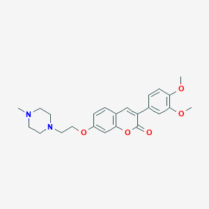 3-(3,4-dimethoxyphenyl)-7-[2-(4-methylpiperazin-1-yl)ethoxy]-2H-chromen-2-one