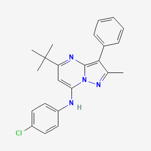 5-tert-butyl-N-(4-chlorophenyl)-2-methyl-3-phenylpyrazolo[1,5-a]pyrimidin-7-amine