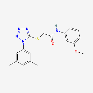 2-{[1-(3,5-dimethylphenyl)-1H-tetrazol-5-yl]sulfanyl}-N-(3-methoxyphenyl)acetamide