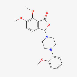 6,7-dimethoxy-3-[4-(2-methoxyphenyl)piperazin-1-yl]-2-benzofuran-1(3H)-one