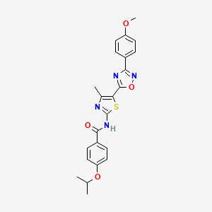 N-[(2Z)-5-[3-(4-methoxyphenyl)-1,2,4-oxadiazol-5-yl]-4-methyl-1,3-thiazol-2(3H)-ylidene]-4-(propan-2-yloxy)benzamide