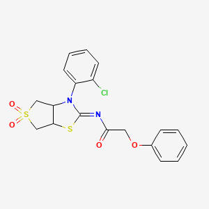 N-[(2Z)-3-(2-chlorophenyl)-5,5-dioxidotetrahydrothieno[3,4-d][1,3]thiazol-2(3H)-ylidene]-2-phenoxyacetamide