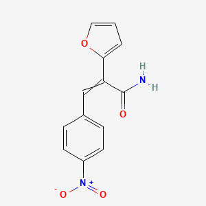 molecular formula C13H10N2O4 B1220811 2-(Furan-2-yl)-3-(4-nitrophenyl)prop-2-enamide 