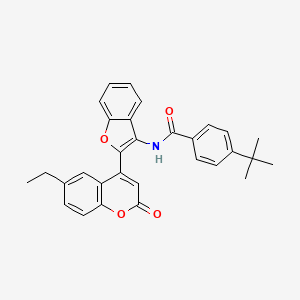 4-tert-butyl-N-[2-(6-ethyl-2-oxo-2H-chromen-4-yl)-1-benzofuran-3-yl]benzamide