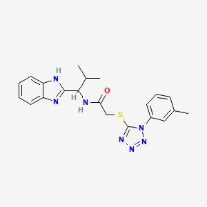 N-[1-(1H-benzimidazol-2-yl)-2-methylpropyl]-2-{[1-(3-methylphenyl)-1H-tetrazol-5-yl]sulfanyl}acetamide