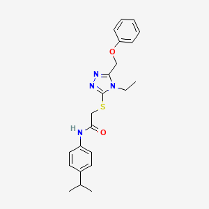 2-{[4-ethyl-5-(phenoxymethyl)-4H-1,2,4-triazol-3-yl]sulfanyl}-N-[4-(propan-2-yl)phenyl]acetamide