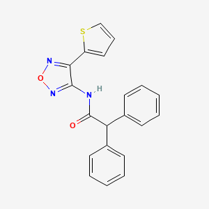 2,2-diphenyl-N-[4-(thiophen-2-yl)-1,2,5-oxadiazol-3-yl]acetamide