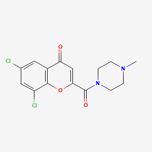 molecular formula C15H14Cl2N2O3 B12208183 6,8-dichloro-2-[(4-methylpiperazin-1-yl)carbonyl]-4H-chromen-4-one CAS No. 898502-22-2