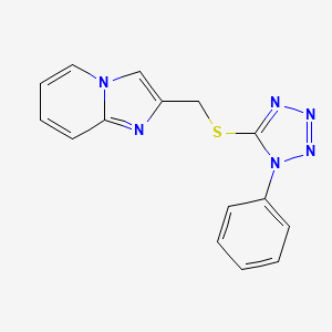 2-{[(1-phenyl-1H-tetrazol-5-yl)sulfanyl]methyl}imidazo[1,2-a]pyridine